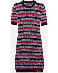 Gucci - Knitted Striped Cotton-Blend Minidress - Lyst
