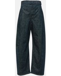 Lemaire - High-Rise Barrel-Leg Jeans - Lyst