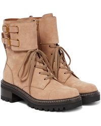 See By Chloé Mallory Suede Ankle Boots - Brown