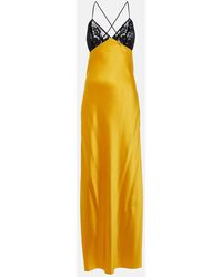 The Sei - Robe Aus Seidensatin Mit Spitze - Lyst