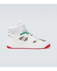 Gucci Basket High-top Sneakers - White