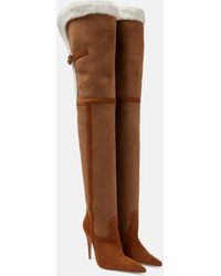 Magda Butrym Leather Over-the-knee Boots in Natural | Lyst