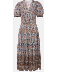 Ulla Johnson - Midikleid Ilana Aus Einem Baumwollgemisch - Lyst