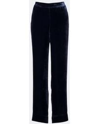 Asceno - London Velvet Wide-Leg Pants - Lyst