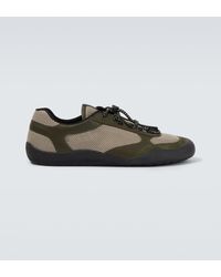 Prada - Speedrock Leather-Trimmed Sneakers - Lyst