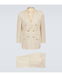 Kiton - Double-breasted Cotton Suit - Lyst