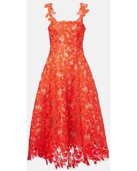 Oscar de la Renta - Guipure Lace Cocktail Dress - Lyst