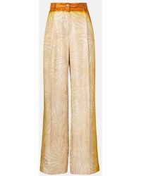 Dries Van Noten - Weite Hose Porters Aus Seide - Lyst