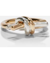 Bottega Veneta - Anillo Knot De Plata De Ley Banada En Oro - Lyst