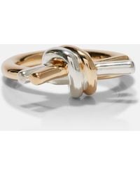 Bottega Veneta - Ring Knot Aus Sterlingsilber, 18Kt Vergoldet - Lyst