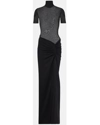 Christopher Esber - Fusion Gathered Jersey And Crepe Maxi Dress - Lyst
