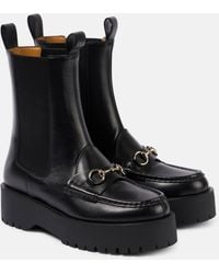 Gucci - Horsebit Leather Chelsea Boots - Lyst