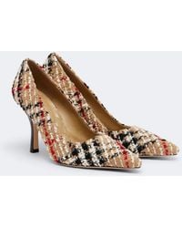 Burberry - Check Boucle Pumps - Lyst