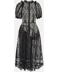 Simone Rocha - Embellished Lace Midi Dress - Lyst