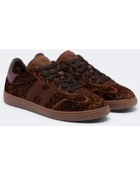 Hogan - H647 Leopard-Print Calf Hair Sneakers - Lyst