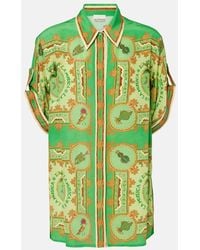 ALÉMAIS - La Musica Printed Silk Shirt - Lyst