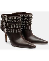 Mach & Mach - Buckle Belt 95 Leather Ankle Boots - Lyst