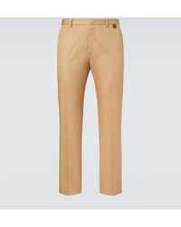 Gucci - Mid-Rise Cotton Cropped Straight Pants - Lyst