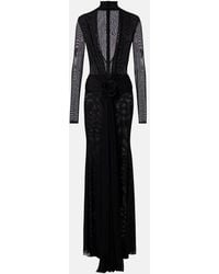 David Koma - Floral-Applique Mesh Gown - Lyst
