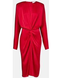 Stella McCartney - 'Satin Twist Midi' Dress - Lyst