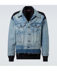 Junya Watanabe - X Levi's Cardigan Con Panel De Denim - Lyst