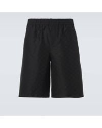 Gucci - Gg Cotton And Silk Faille Shorts - Lyst