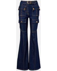 Zimmermann - Luna Belted Flared Jeans - Lyst