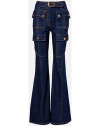 Zimmermann - Luna Belted Flared Jeans - Lyst