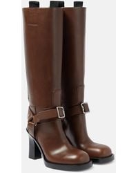 Burberry - Leather Knee Boots - Lyst