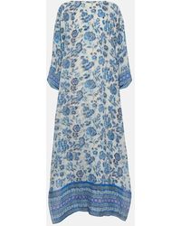 Loro Piana - Printed Silk Maxi Dress - Lyst