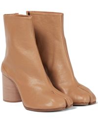 Maison Margiela - Ankle Boots Tabi Aus Leder - Lyst