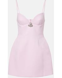 Blumarine - Embellished Crepe Minidress - Lyst