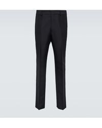 Prada - Mohair And Wool Slim Pants - Lyst