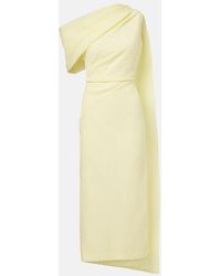 ROKSANDA - Maite Caped Cloque Midi Dress - Lyst
