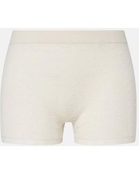 Gucci - Lace-Trimmed Wool Micro Shorts - Lyst
