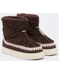 Mou - Sneaker Bold Shearling Ankle Boots - Lyst