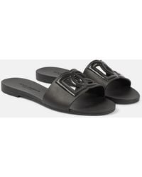 Dolce & Gabbana - Leather Slides - Lyst
