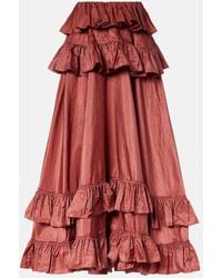Chloé - Tiered Ruffled Silk Taffeta Maxi Skirt - Lyst
