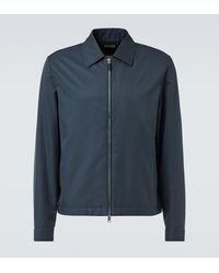 ZEGNA - Leather-Trimmed Blouson - Lyst