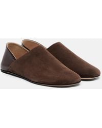 JW Anderson - Leather-Trimmed Suede Slip-On Shoes - Lyst