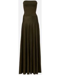 Alaïa - Bustier-Kleid Aus Einem Leinengemisch - Lyst