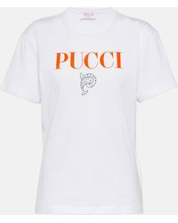 Emilio Pucci - Printed Cotton T-shirt - Lyst