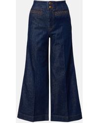 Zimmermann - Aster Cropped Flared Jeans - Lyst
