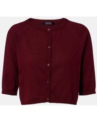 Max Mara - Cropped Cotton, Silk, And Cashmere Cardigan - Lyst