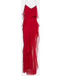 The Sei - Ruffled Silk Chiffon Gown - Lyst