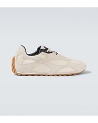 Bottega Veneta - Orbit Flash Suede-Trimmed Sneakers - Lyst