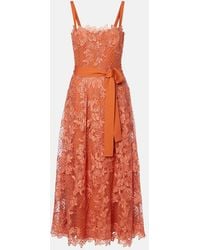 Elie Saab - Embroidered Lace And Tulle Cocktail Dress - Lyst