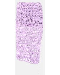 SUSAN FANG - Beaded Crochet Midi Skirt - Lyst