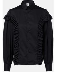 Noir Kei Ninomiya - Ruffled Cotton Shirt - Lyst