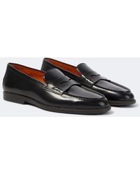 Santoni - Milo Leather Penny Loafers - Lyst